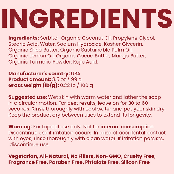 Antioxidant Turmeric Soap